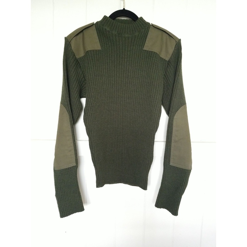 DSCP Wool Commando Sweater US MILITARY SERVICE VALOR Men's 38‎ Elbow Patches